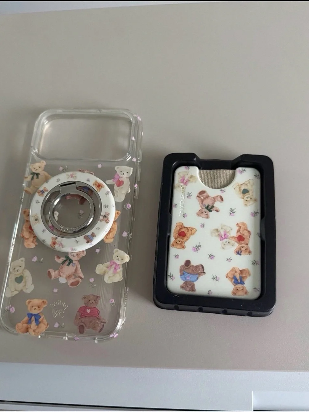 Velvet Caviar Clear Teddy Bear Phone Case